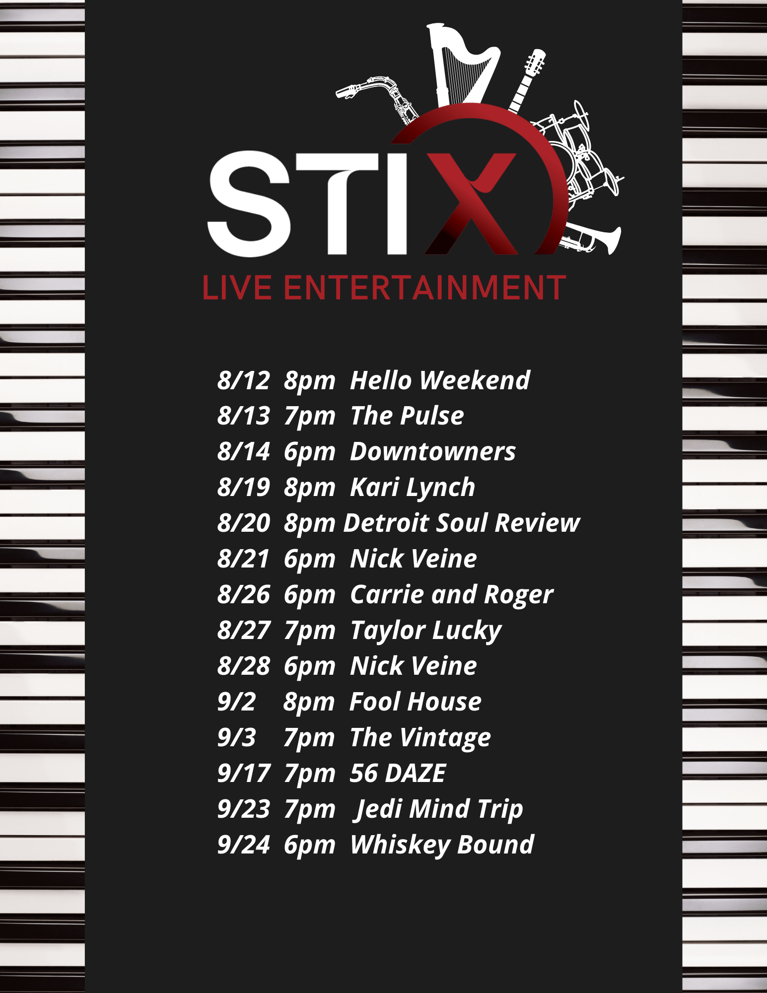 Live Entertainment at STIX!